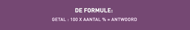 Formule procenten berekenen Formule procenten berekenen