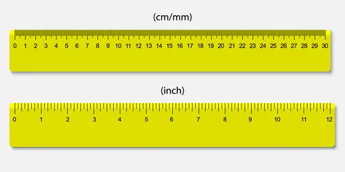 Lineaal inch centimeter